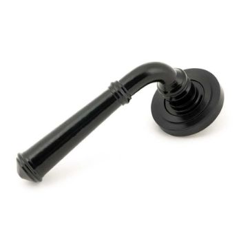 Regency Lever on an Art Deco Rose in Black finish - 45636 