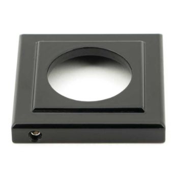 Regency Lever on a Square Rose in Black finish - 45638 