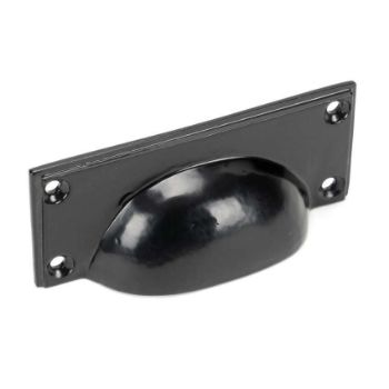 Black Art Deco Drawer Pull - 46135