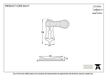 Polished Chrome Beehive Escutcheon - 90277 