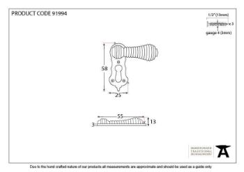 Satin Chrome Beehive Escutcheon - 91994