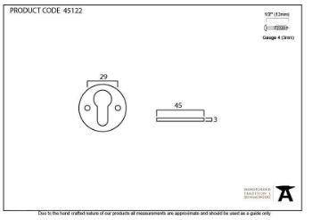 Pewter Regency Euro Escutcheon - 45122 