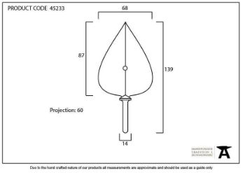 Pewter Shropshire Coat Hook - 45233