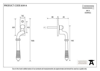 Polished Nickel Reeded Espag - LH - 83914