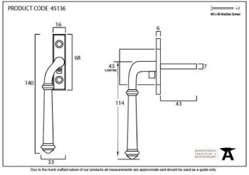 Pewter Regency Espag - LH - 45136