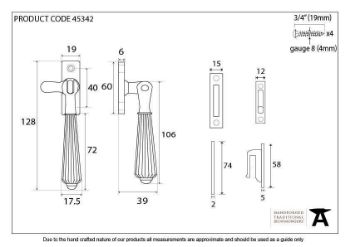 Aged Bronze Locking Hinton Fastener - 45342