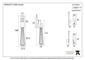 Aged Brass Night-Vent Locking Hinton Fastener - 45344