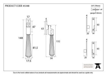 Polished Bronze Night-Vent Locking Hinton Fastener - 45348