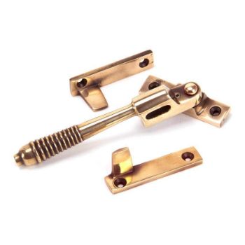 Polished Bronze Night-Vent Locking Reeded Fastener - 91941 