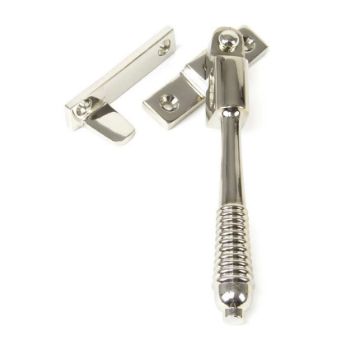 Polished Nickel Night-Vent Locking Reeded Fastener - 83912 