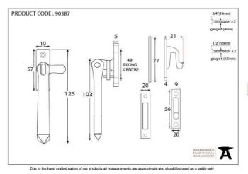 Black Locking Avon Fastener - 90387