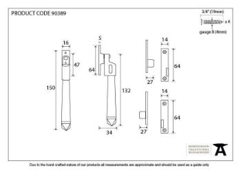 Beeswax Night-Vent Locking Avon Fastener - 90389