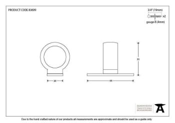 Polished Brass Sash Eye Lift - 83609