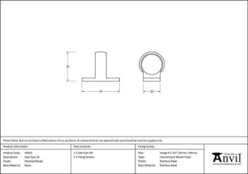 Polished Nickel Sash Eye Lift - 45932