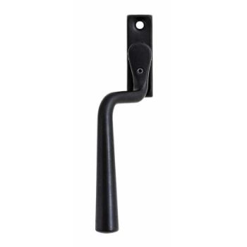 PADSTOW CRANKED ESPAGNOLETTE WINDOW HANDLE LOCKING L/H ARMOR COAT FLAT BLACK - SB-FB1300L