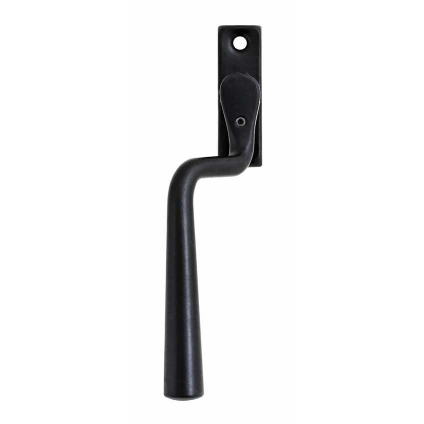 PADSTOW CRANKED ESPAGNOLETTE WINDOW HANDLE LOCKING L/H ARMOR COAT FLAT BLACK - SB-FB1300L