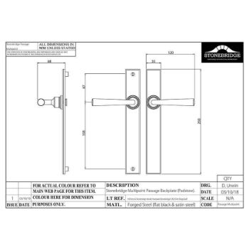 PADSTOW MULTIPOINT 92MM PASSAGE ARMOR COAT FLAT BLACK - SB-FB1067 