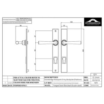 Padstow Satin Steel Multipoint Locking Handle - NFS1106