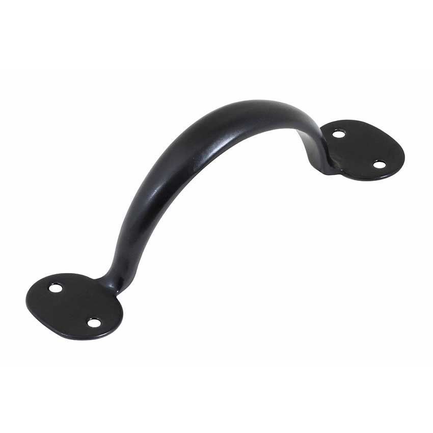 PENNY END PULL HANDLE 6"/150mm ARMOR COAT FLAT BLACK - SB-FB401