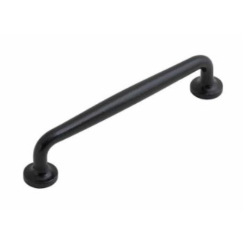 SALISBURY PULL HANDLE ROUND 160mm CENTRES ARMOR COAT FLAT BLACK - SB-FB1098