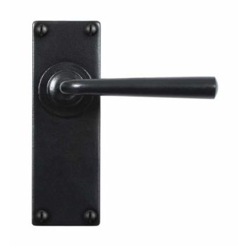 PADSTOW LATCH/PASSAGE LEVER ARMOR COAT FLAT BLACK - SB-FB003