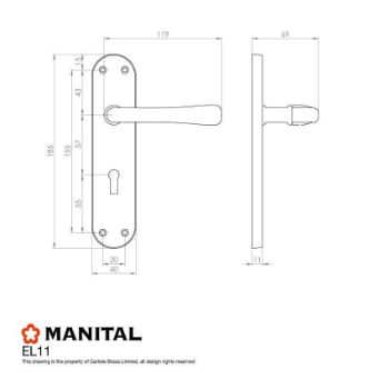 Ibra Lock Handle - EL11MB