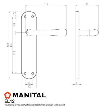 Ibra Door Handles - EL12CP