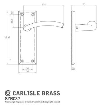 Serozzetta trenta lever on a backplate - SZR032SN 