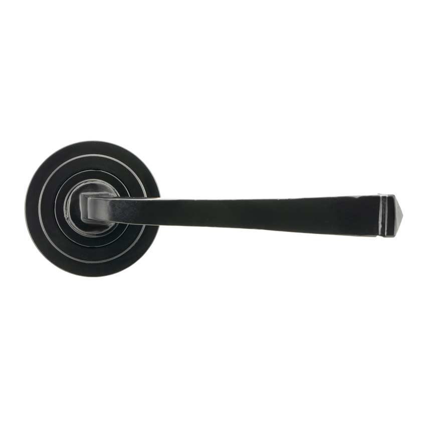 Avon Lever on an Art Deco Rose in Black - 45624