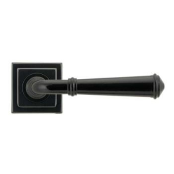 Regency Lever on a Square Rose in Black finish - 45638