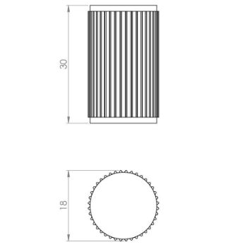 Satin Nickel Lines Cabinet Knob - FTD712SN