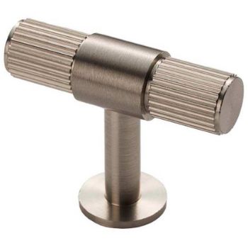 Satin Nickel Lines T-Bar Cabinet Knob - FTD711SN