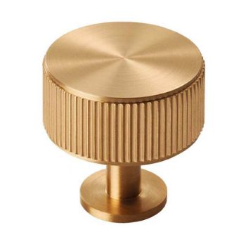 Satin Brass Lines Radio Cabinet Knob - FTD713SB