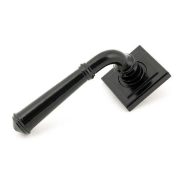 Regency Lever on a Square Rose in Black finish - Unsprung - 49972