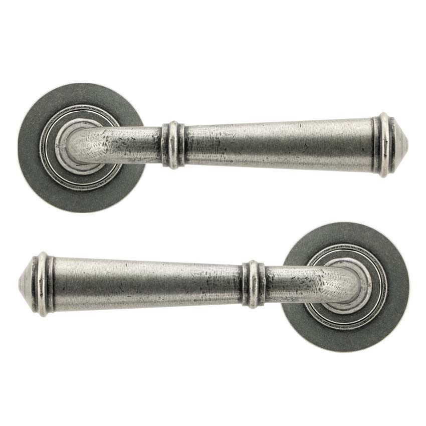 Regency Lever on a Plain Rose in Pewter Finish - Unsprung - 49977 