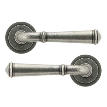 Regency Lever on an Art Deco Rose in Pewter Finish - Unsprung - 49978