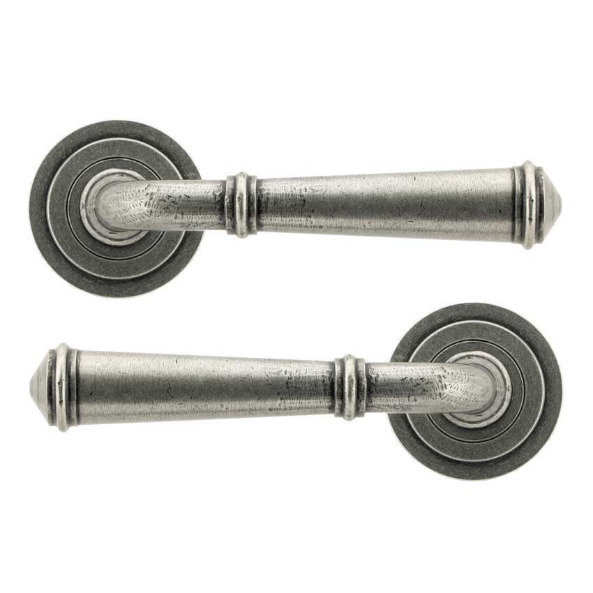 Regency Lever on an Art Deco Rose in Pewter Finish - Unsprung - 49978