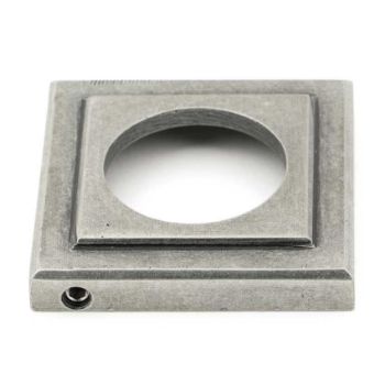 Regency Lever on a Square Rose in Pewter Finish - Unsprung - 49980 