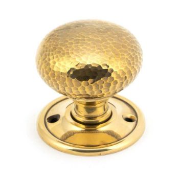 Aged Brass Hammered Mushroom Mortice/Rim Door Knob Set - 46031