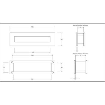 Polished Nickel Traditional Letterbox - 45443 