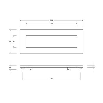 252 x 96mm Cast Letter Plate - 90289