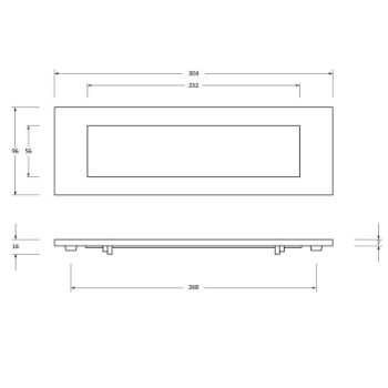 304 x 96mm Cast Letter Plate - 33050