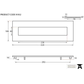 324 x 108mm Cast Letter Plate - 91932