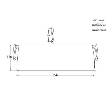 354 x 130mm Cast Letter Tidy - 91883