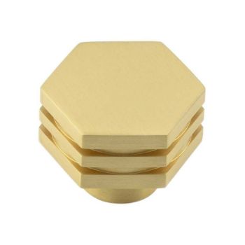 Nile Cupboard Cabinet Knobs in Satin Brass - HOX330SB