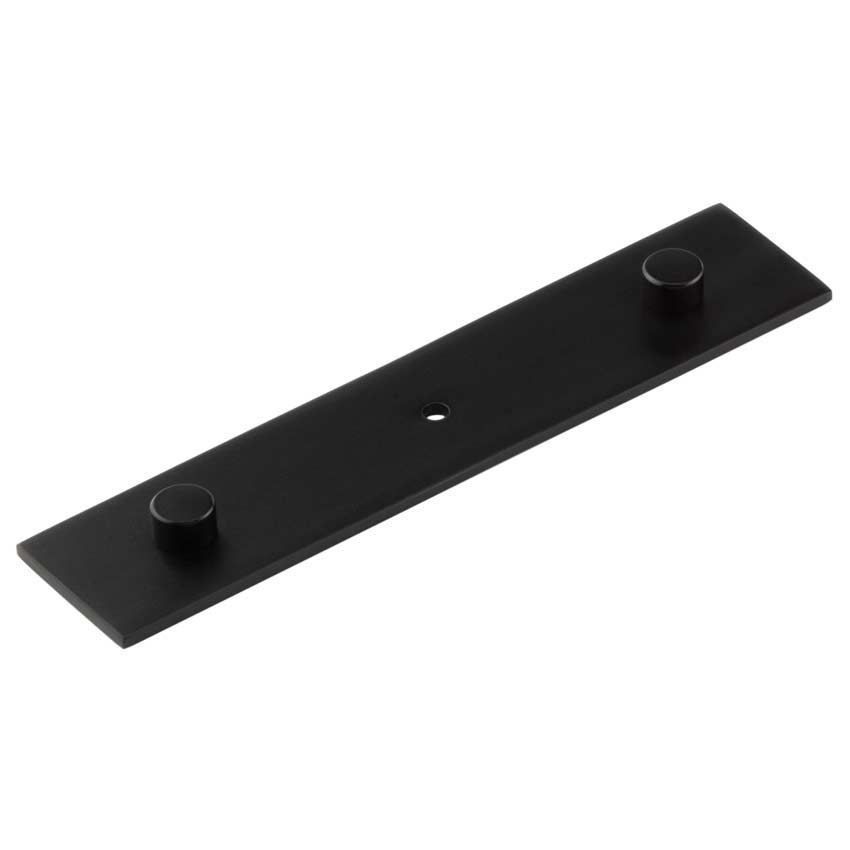 Fanshaw Backplate for Cupboard Knobs in Matt Black