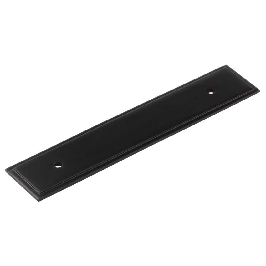 Rushton Backplate for Cabinet Handles in Matt Black