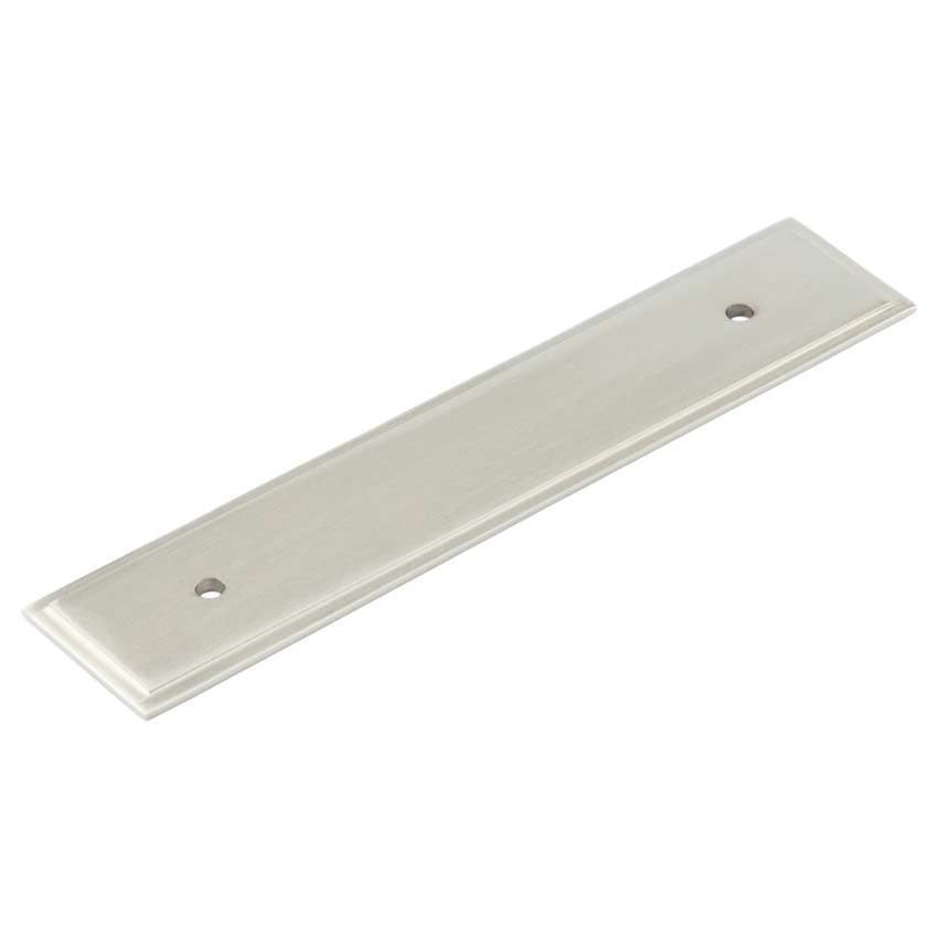 Rushton Backplate for Cabinet Handles in Satin Nickel 