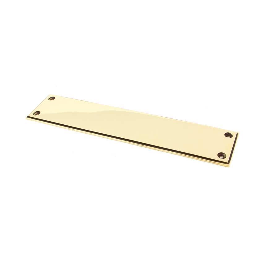 Aged Brass Art Deco Fingerplate - 45389