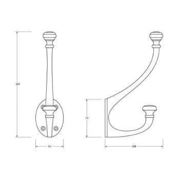 7.75" Hat & Coat Hook - 33248 